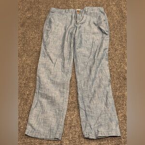 Gap 100% cotton denim colored summer work pants women’s sz 2 girlfriend khaki